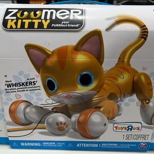 Interactive Orange Zoomer Kitty Toy